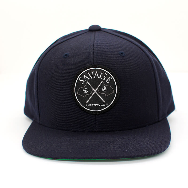 Savage Vexillum Snap Back Hat in navy